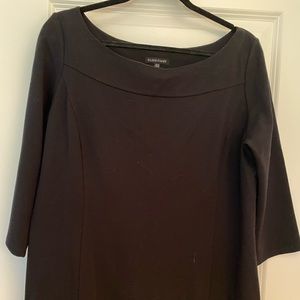 Eileen Fisher 3/4 sleeve Black dress